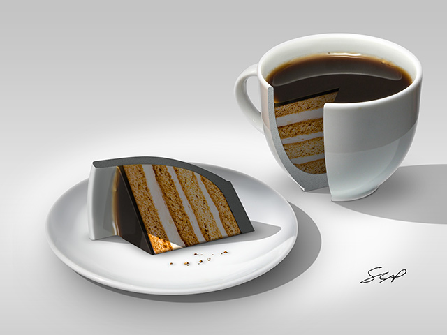 Coffee Cake Photo Manipulation
